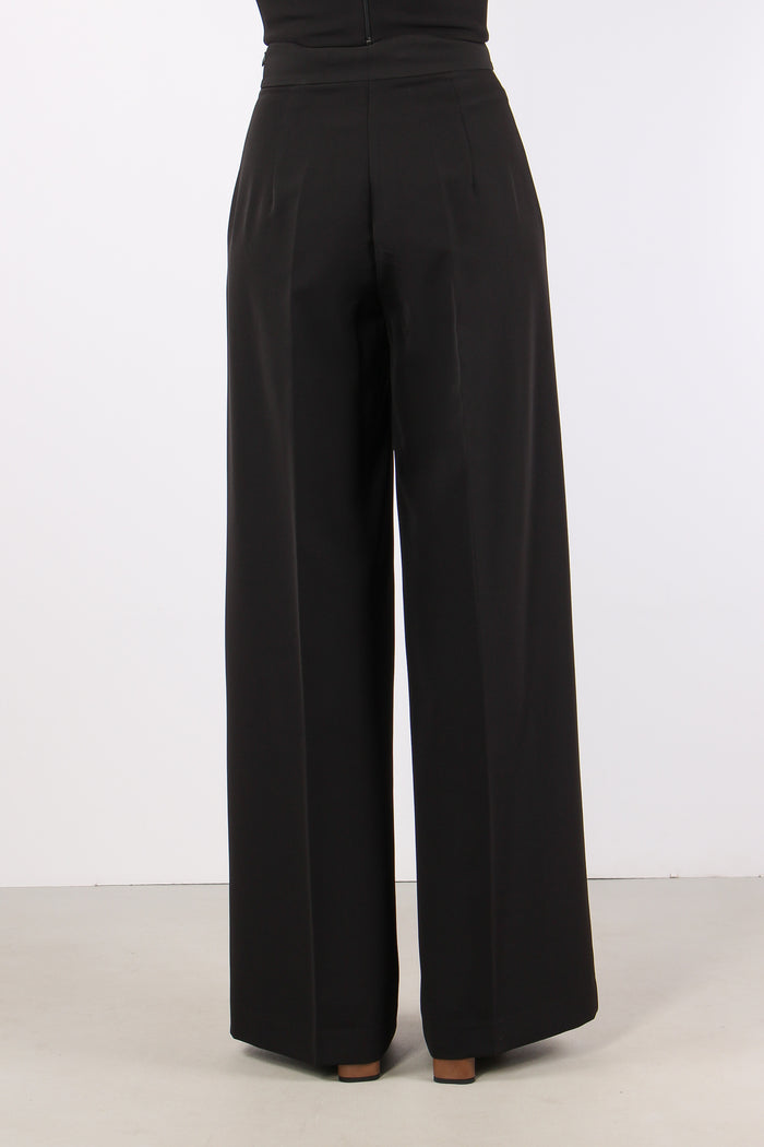 Pantalone Palazzo Tessuto Tecnico Black-4