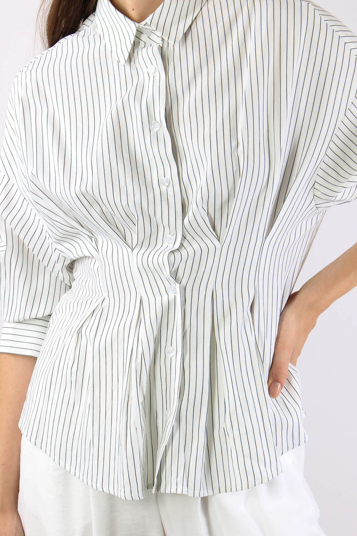 Camicia Riga M/l Arriccio Vita Bianco/nero-8