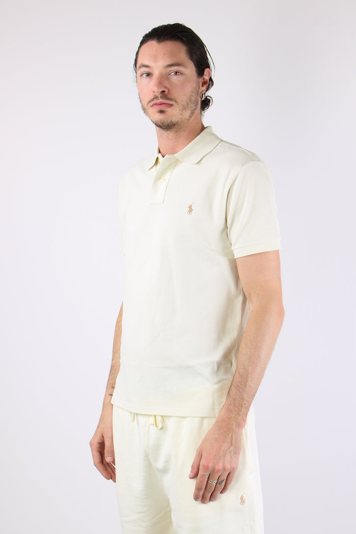 Polo Rete Slim Fit Cream-5