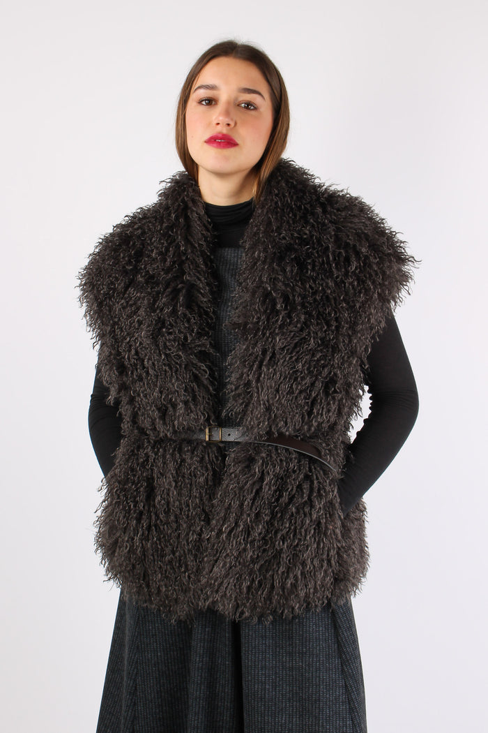 Gilet Mongolia Cintura Grigio-2