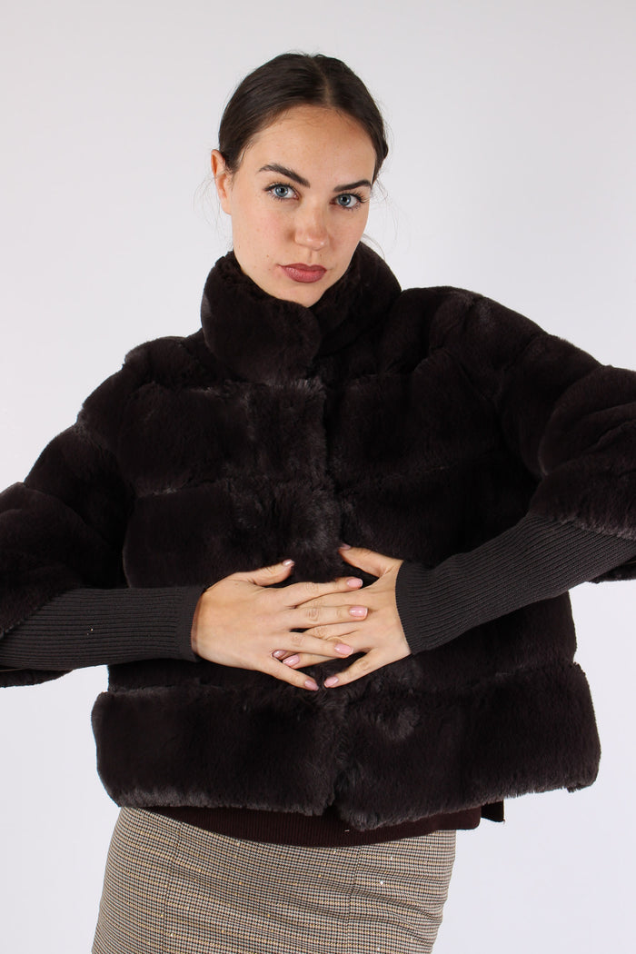 Marila Pelliccia Corta Manicot Shopping-7