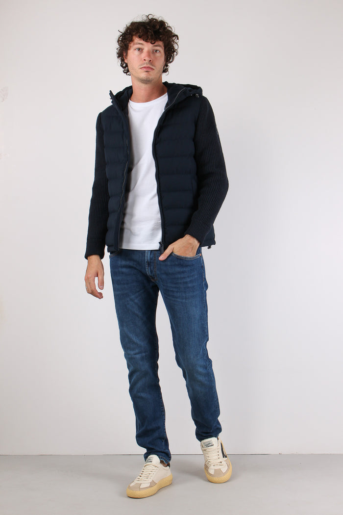 Giubbotto Bimateriale Inserto Navy-2
