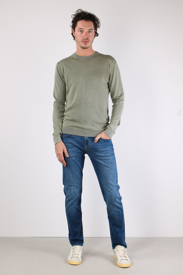 Girocollo Basico Cotone Green Fade-2