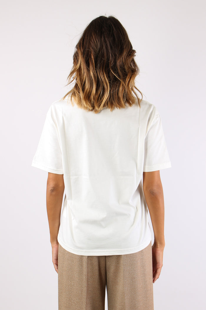 T-shirt Stampa Lamina Panna-5