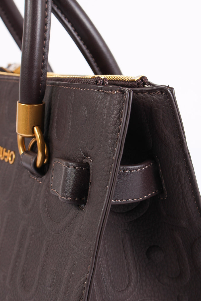 Mini Tote Logo 3d Deep Brown-7