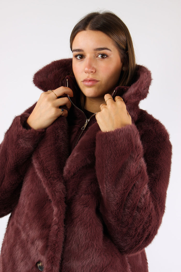 Ecopelliccia Bottoni Chocolate Bean-4