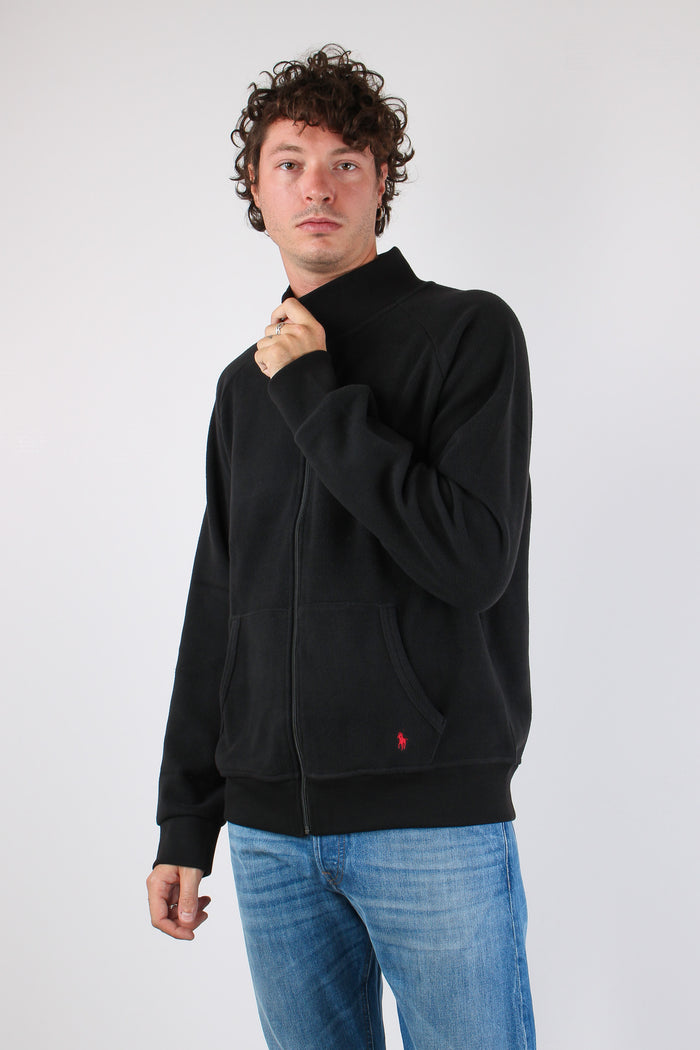 Felpa Full Zip Polo Black-3