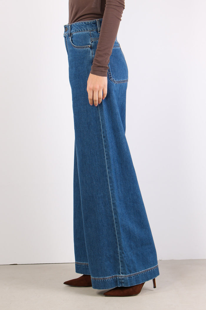 Vega Jeans Palazzo Medio Pulito-7