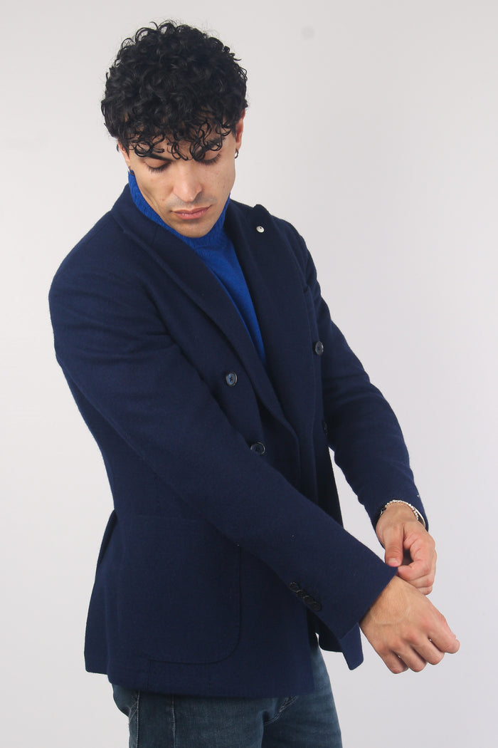 Blazer Doppiopetto Blu-4