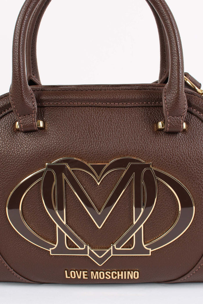 Bauletto Maxi Logo Placca Testa Di Moro-5