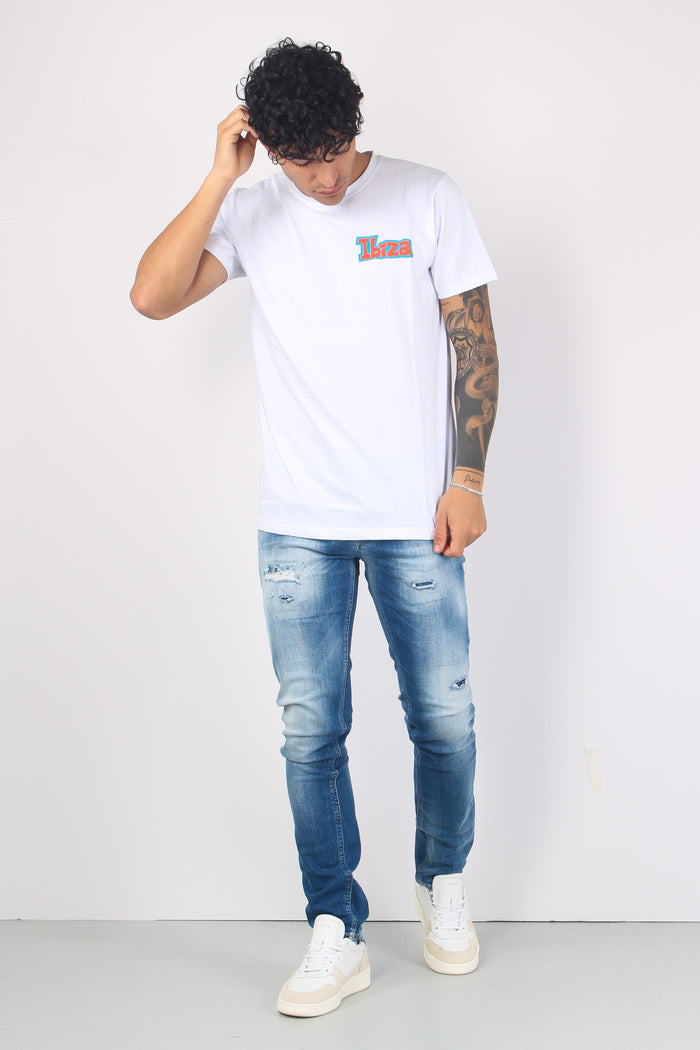 T-shirt Stampa Ibiza Bianco-3