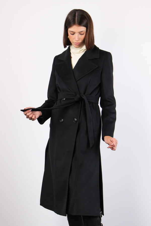 Cappotto Vestaglia Spacchi Nero-2