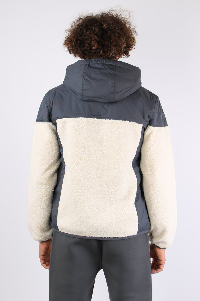 Giubbotto Inserto Teddy Grey/ecru-5