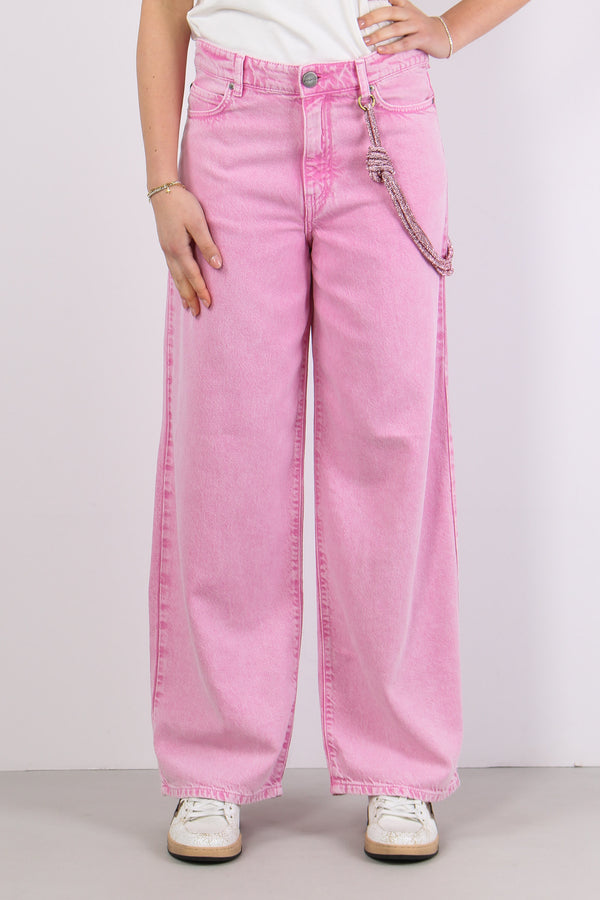 Lauryn Jeans Catena Strass Rosa Chiaro-2