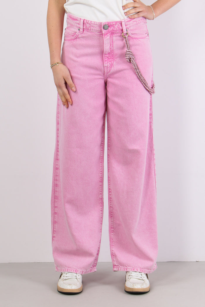 Lauryn Jeans Catena Strass Rosa Chiaro-2