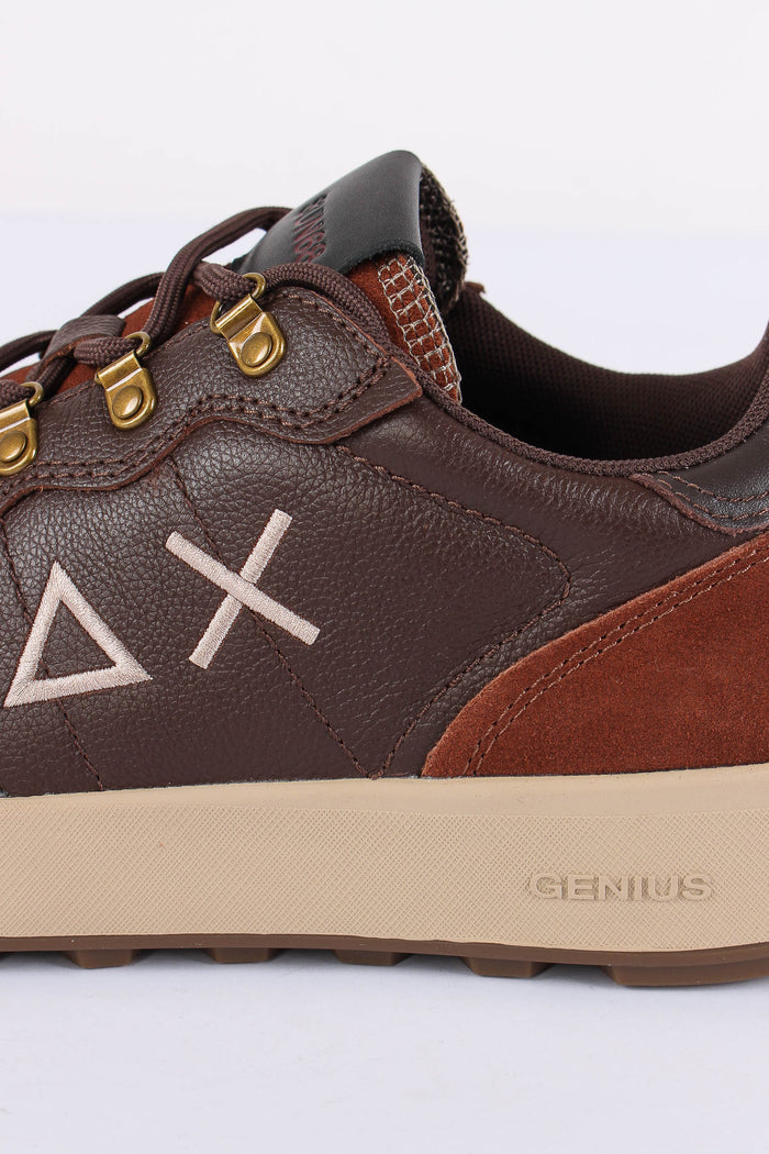 Sneakers Genius Leather Marrone-8