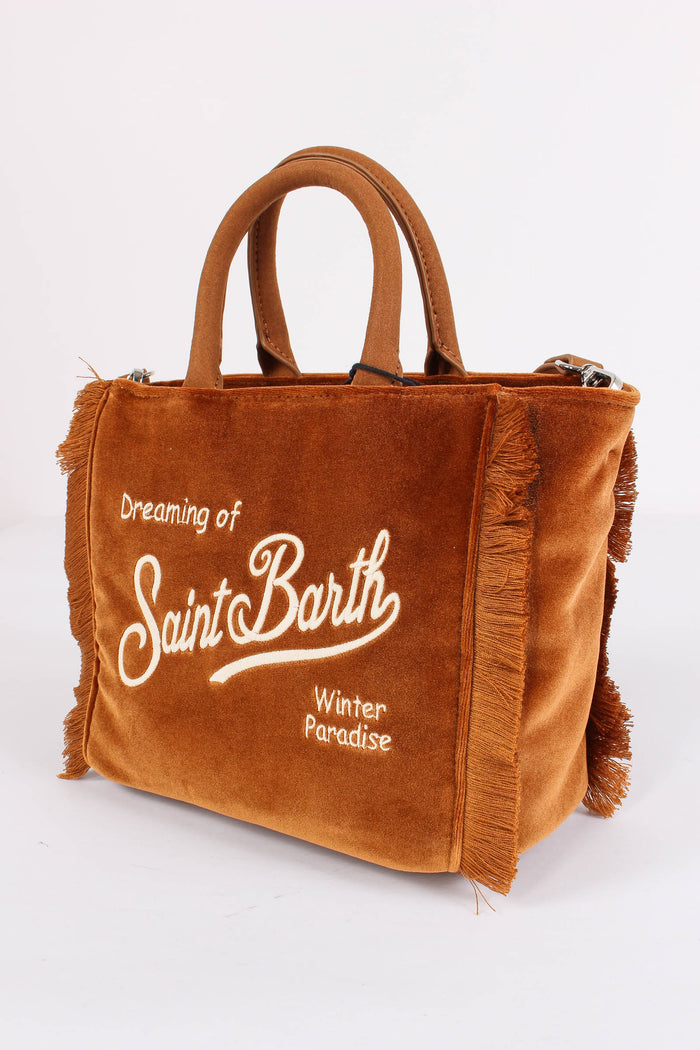 Shopping Piccola Velluto Beige-4