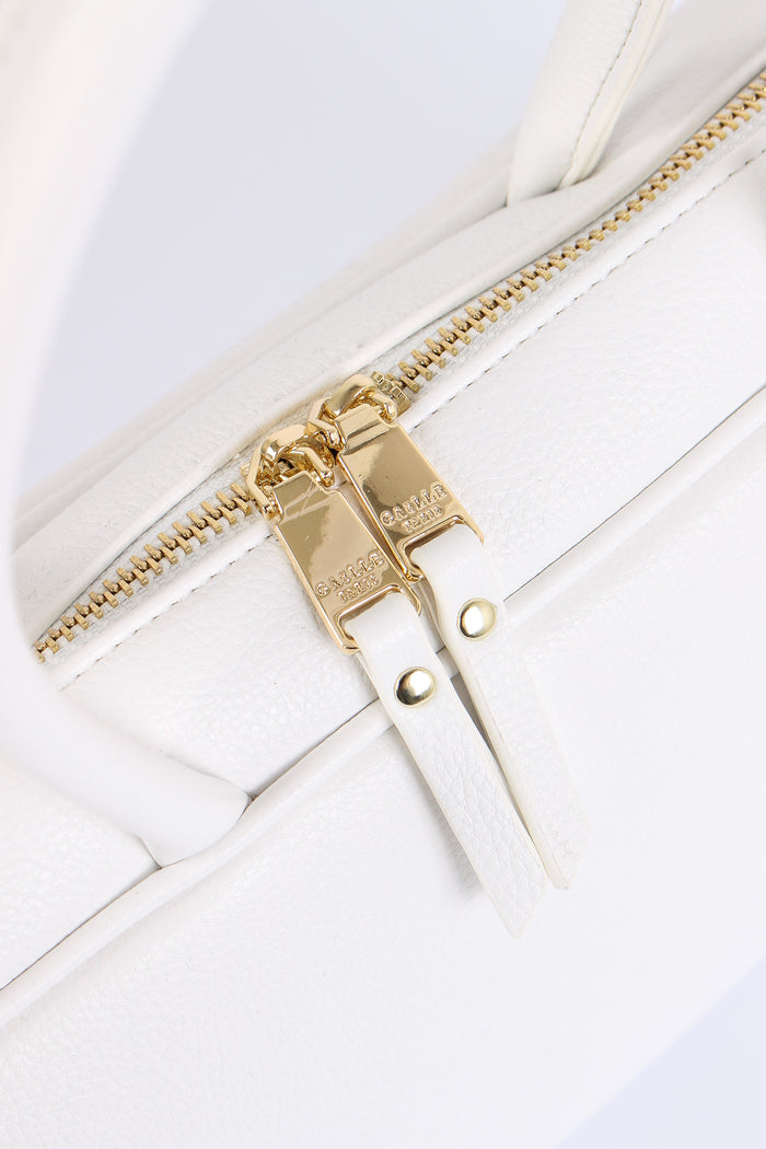 Bauletto Manico Zip Bianco-5