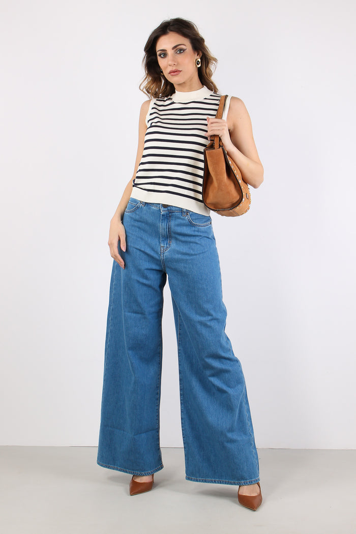 Wkdvega Denim Palazzo Indaco Medio