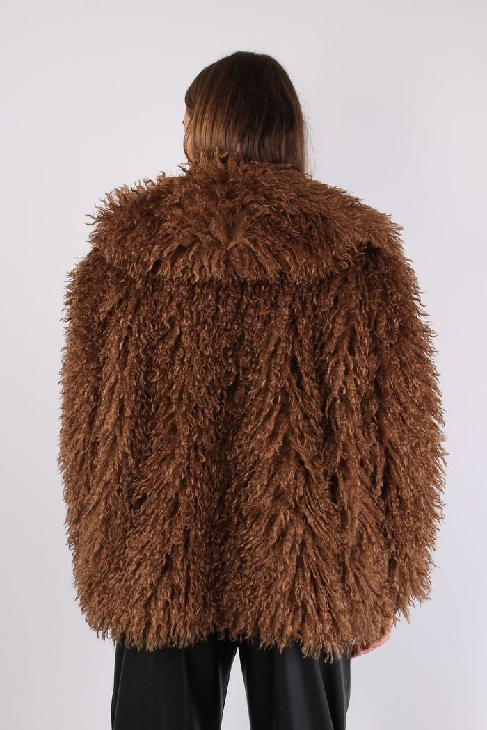 Ecopelliccia Mongolia Corta Brown-7