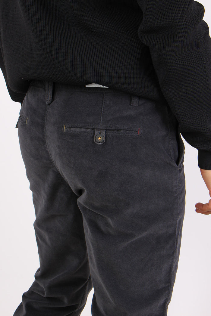 Chino Basico Velluto Liscio Asfalto-6