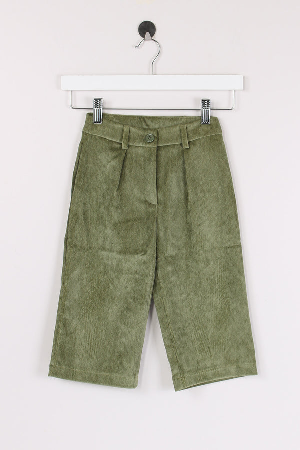 Pantalone Velluto Microriga Verde