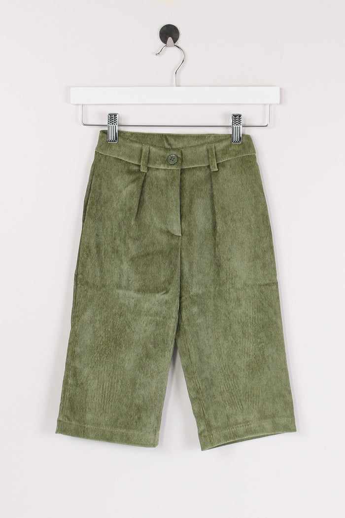 Pantalone Velluto Microriga Verde