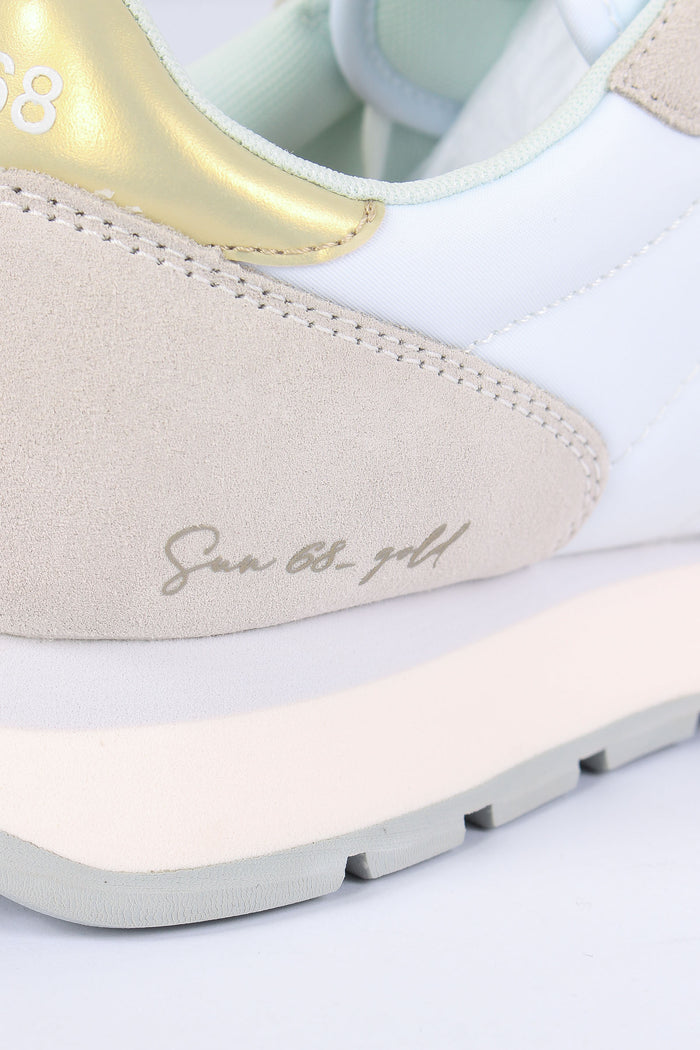 Sneaker Ally Gold Silver Bianco-10