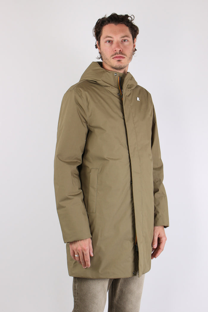 Giubbotto Lungo Cappuccio Green Army-7