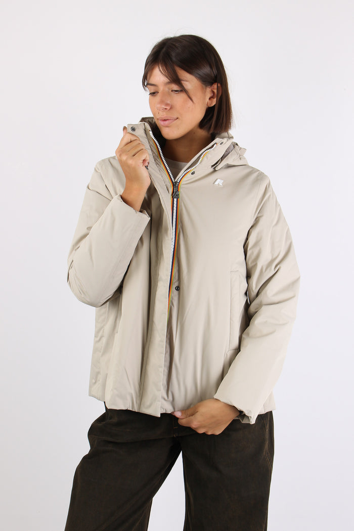 Giubbotto Corto Inserto Marmotta Beige Cashmere/grey Warm-3