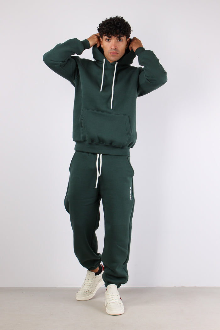 Felpa Cappuccio Logo Verde Bosco-3