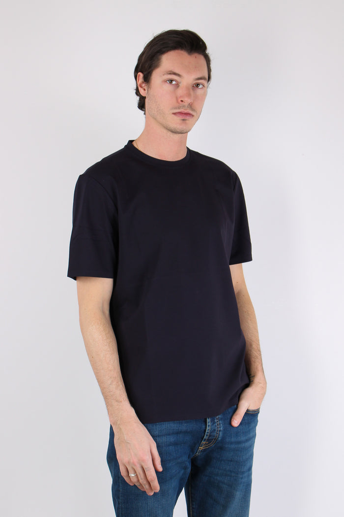 T-shirt Tessuto Tecnico Blu Navy-7