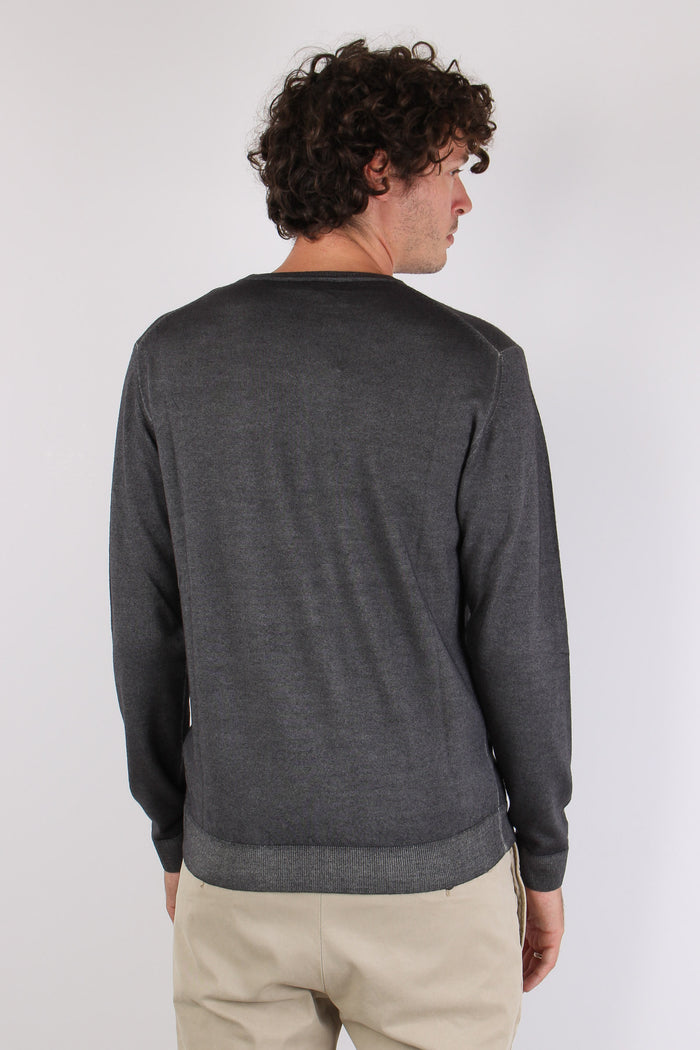 Maglia Girocollo Vintage Lana Merinos Antracite-4