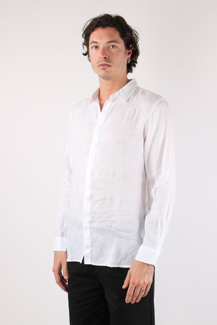 Camicia Lino Colletto Bianco-3