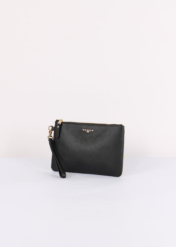 Pochette Saffiano Logo Nero-2