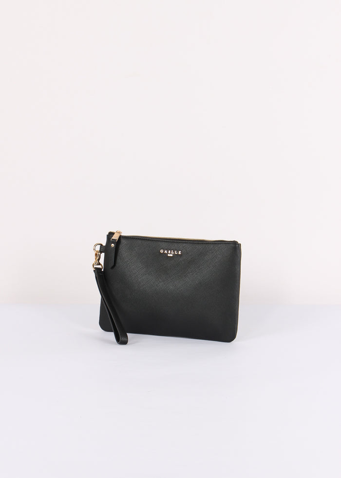 Pochette Saffiano Logo Nero-2