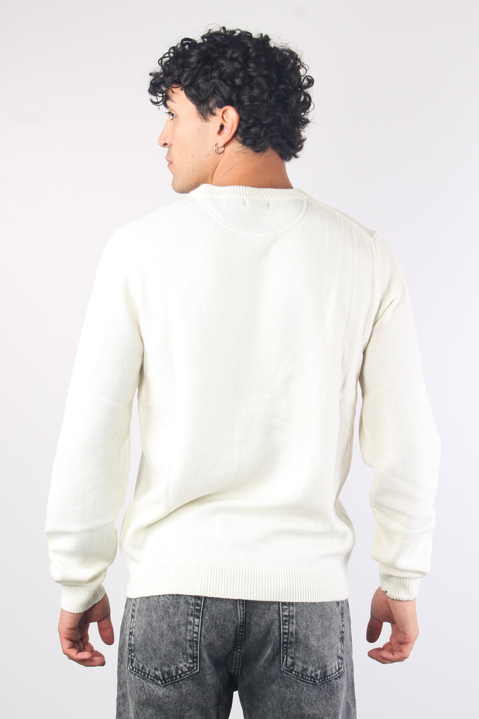 Girocollo Misto Cashmere Bianco-2