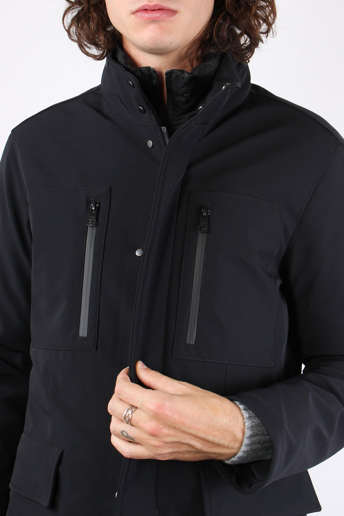 Field Jacket Nylon Nero-7