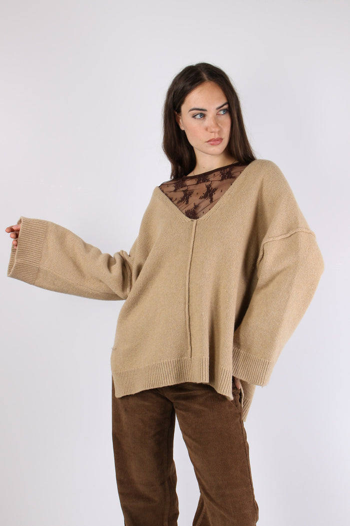 Maglia Scavo V Avanti Dietro Tortora-3