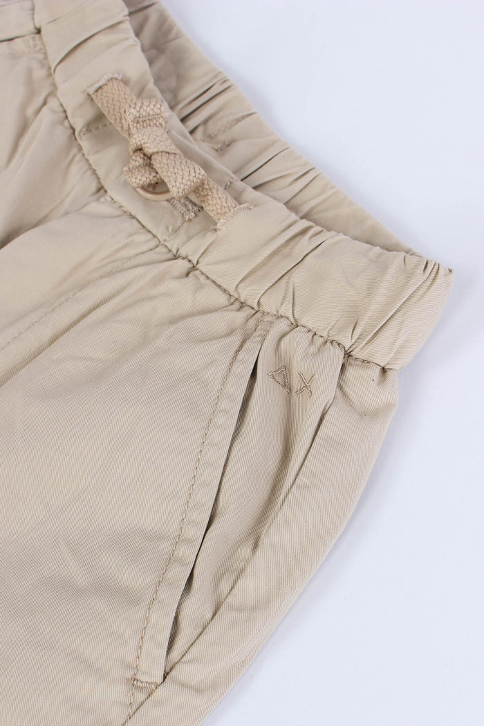 Bermuda Cotone Coulisse Stone-3