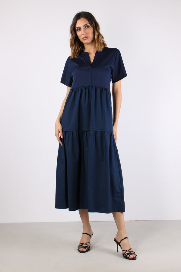 Capsula Abito Maglia Cotone Blu-2