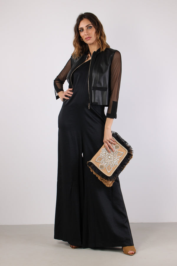 Alfio Giacca Ecopelle Tulle Black