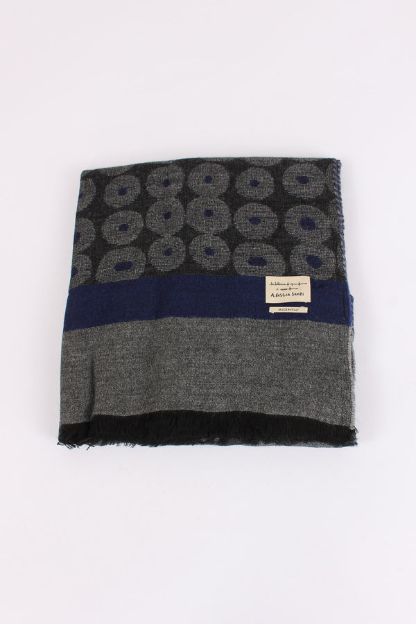 Sciarpa Jacquard Grigio/blu