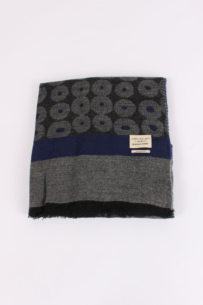 Sciarpa Jacquard Grigio/blu