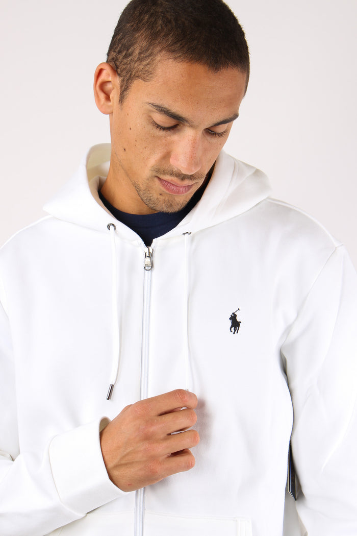 Felpa Tecnica Zip Cappuccio Double Knitwhite-6