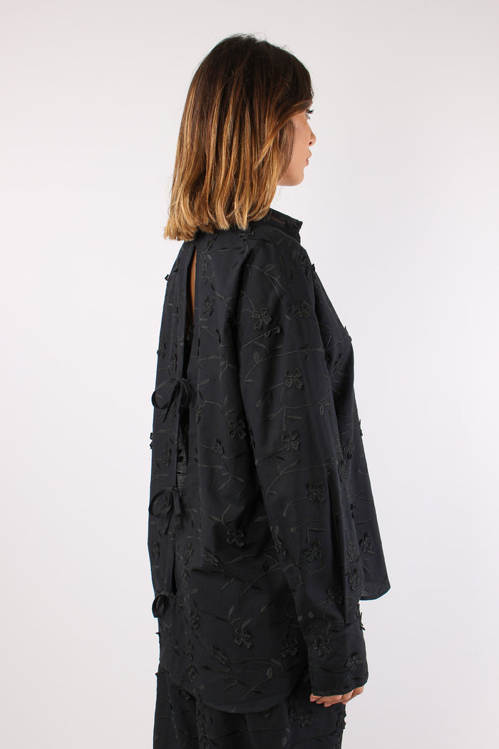 Camicia Fiocchi Retro Fiore 3d Nero-7