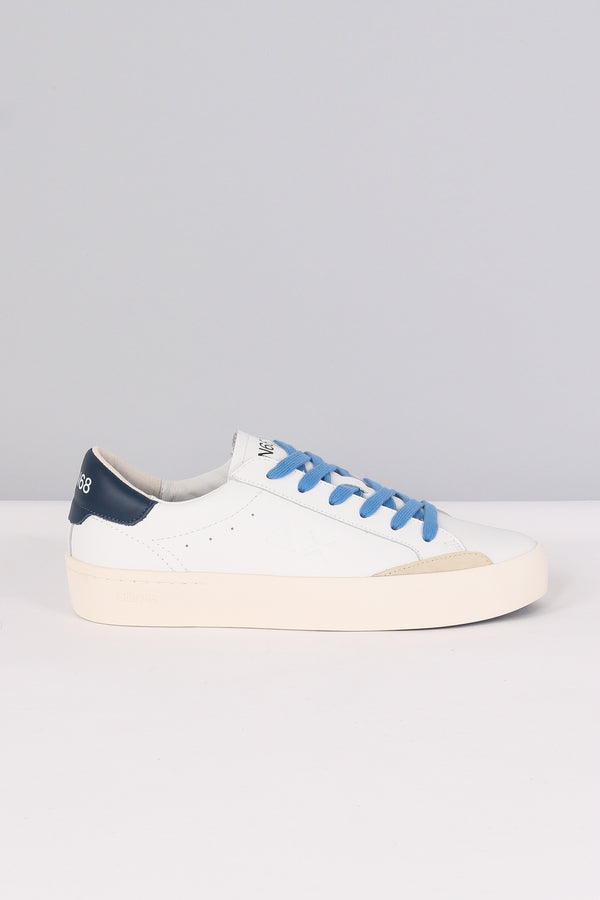 Sneaker Street Leather Bianco/navy