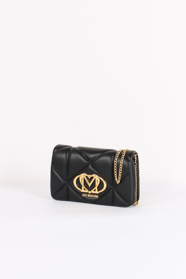 Tracolla Catena Matelasse Nero-2