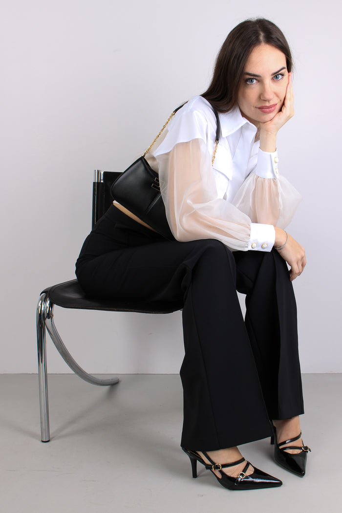 Camicia Organza Polsini Avorio-5