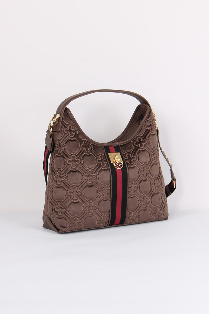 Cate Hobo Velluto Jacquard Taupe/multicolor-6
